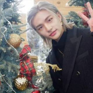 Hyunjin Christmas wallpaper