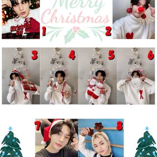 Hyunjin Christmas wallpaper