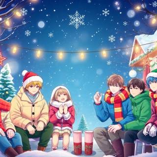 Hyunjin Christmas wallpaper