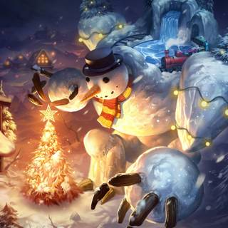 Artistic Christmas wallpaper