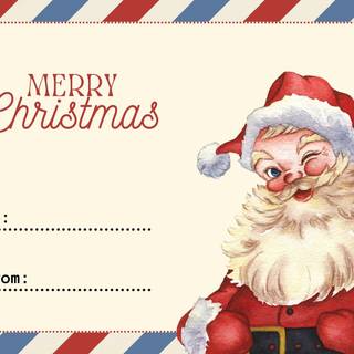 Vintage Christmas card wallpaper