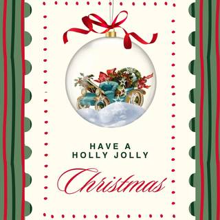 Vintage Christmas card wallpaper