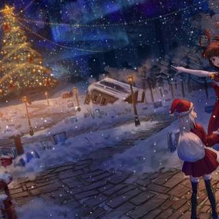 Christmas anime desktop wallpaper