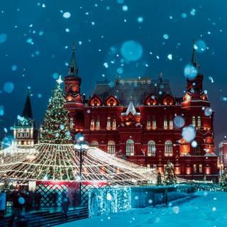 Moscow Christmas wallpaper