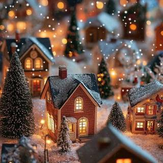 Miniature Christmas wallpaper