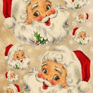 Vintage Christmas card wallpaper