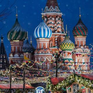 Moscow Christmas wallpaper