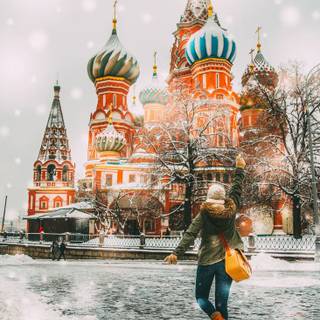 Moscow Christmas wallpaper