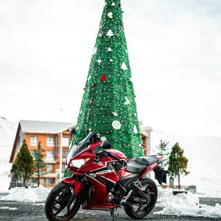 Motorcycle Christmas wallpaper