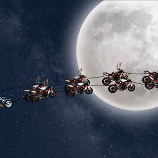 Motorcycle Christmas wallpaper