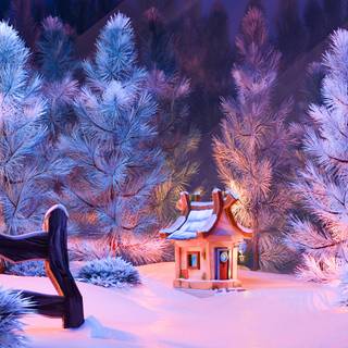 Miniature Christmas wallpaper