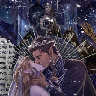 Feyre and Rhysand wallpaper