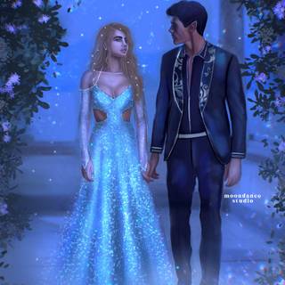 Feyre and Rhysand wallpaper