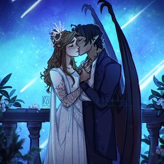 Feyre and Rhysand wallpaper