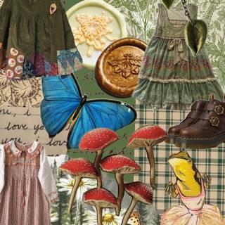 Whimsy twee wallpaper