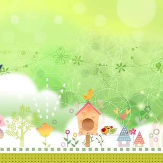 Whimsy twee wallpaper