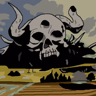 Black Clover skull wallpaper