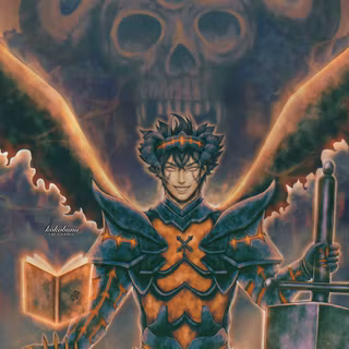 Black Clover skull wallpaper