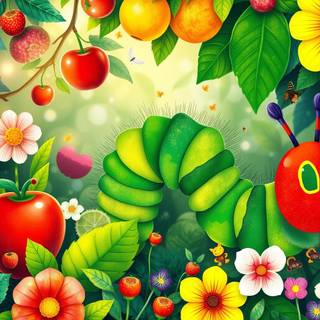 The Very Hungry Caterpillar wallpaper