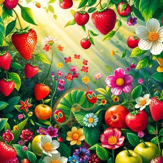 The Very Hungry Caterpillar wallpaper