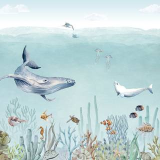 Ocean illustration wallpaper