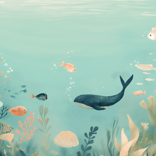 Ocean illustration wallpaper