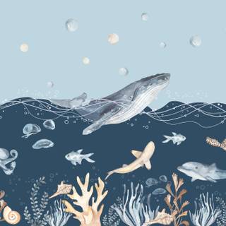 Ocean illustration wallpaper