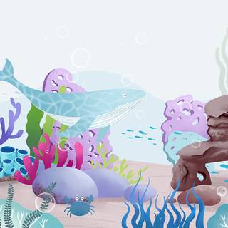 Ocean illustration wallpaper
