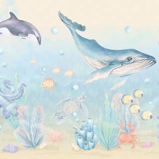 Ocean illustration wallpaper