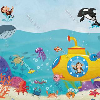 Ocean illustration wallpaper