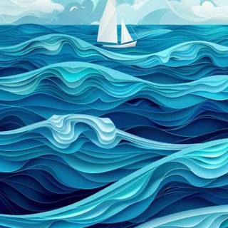 Ocean illustration wallpaper