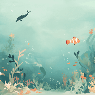 Ocean illustration wallpaper