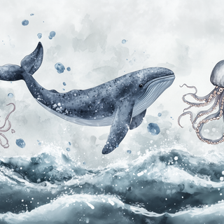 Ocean illustration wallpaper