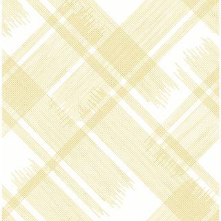 Yellow plaid wallpaper