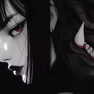 Oni mask girl wallpaper