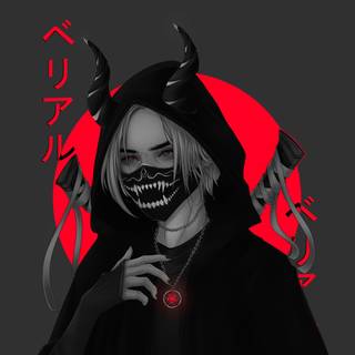 Oni mask girl wallpaper