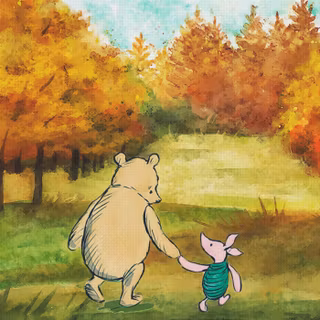 Winnie The Pooh and Piglet wallpaper