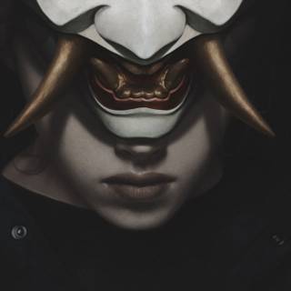 Oni mask girl wallpaper