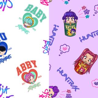 Zoey and Baby SAJA wallpaper