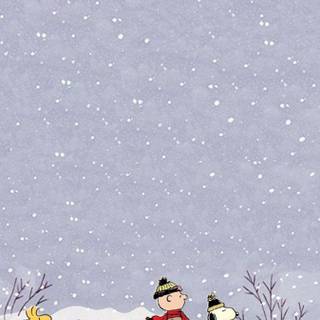 Cute winter Snoopy wallpaper