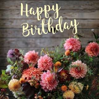 Autumn birthday flowers wallpaper