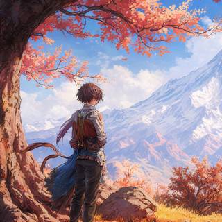 Anime autumn vertical wallpaper