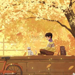 Anime autumn vertical wallpaper