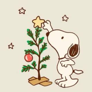Cute winter Snoopy wallpaper