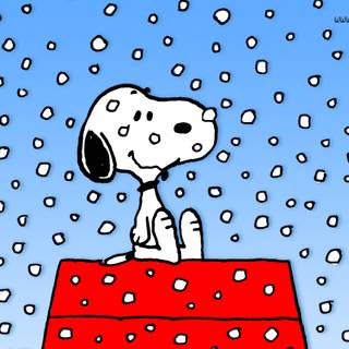 Cute winter Snoopy wallpaper
