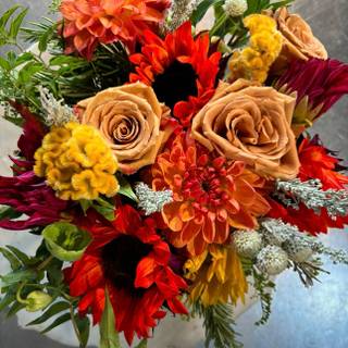 Autumn birthday flowers wallpaper