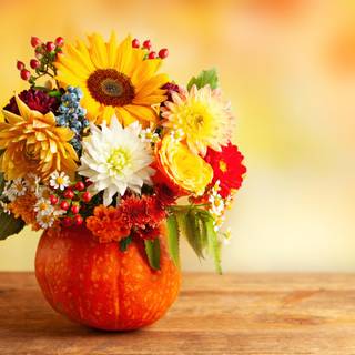 Autumn birthday flowers wallpaper