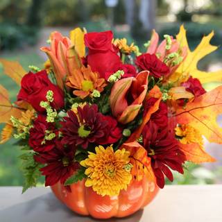 Autumn birthday flowers wallpaper