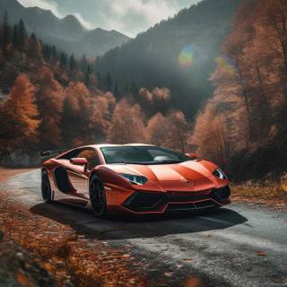 Lamborghini autumn wallpaper