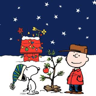 Cute winter Snoopy wallpaper